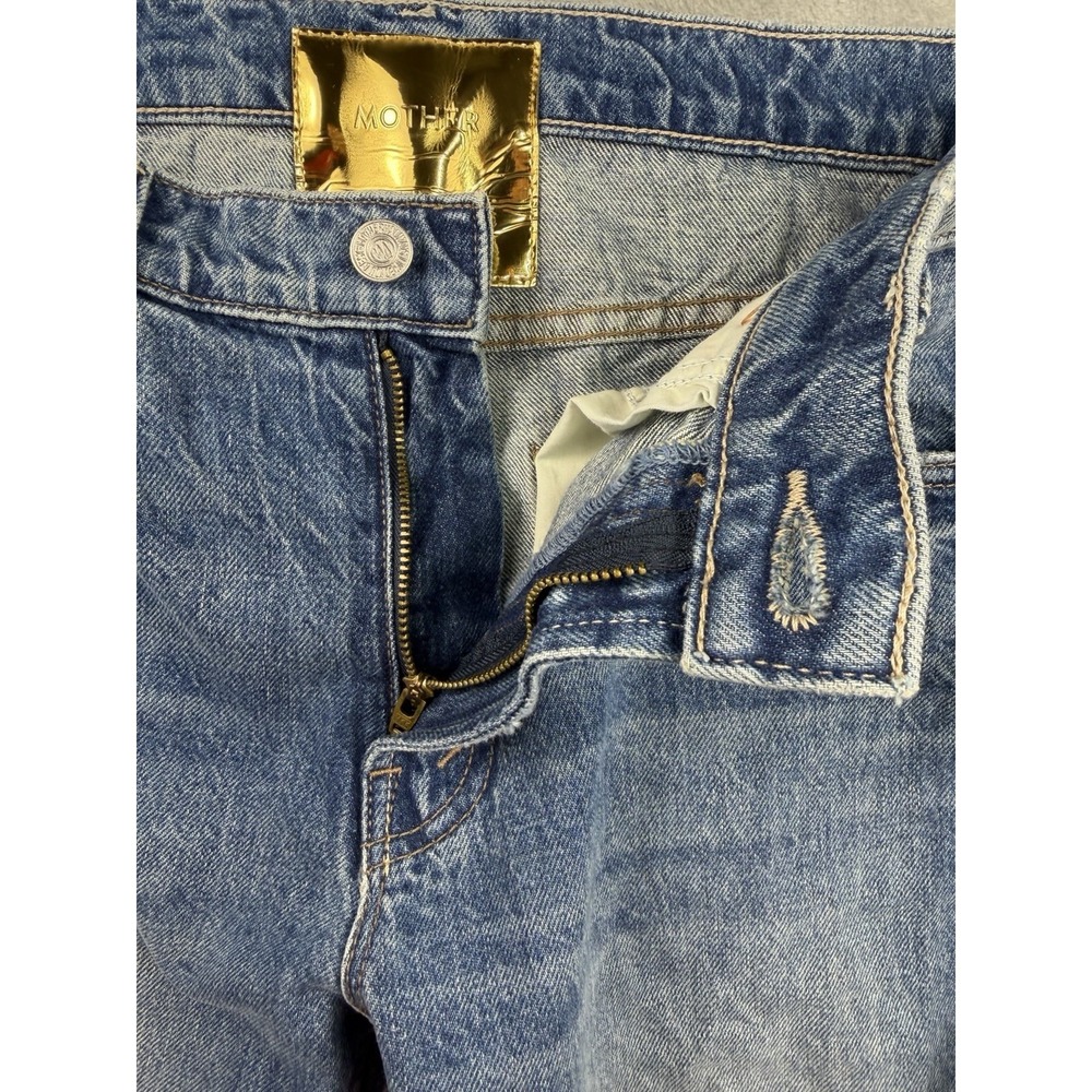 Mother Superior The Bookie Flood Jeans Women's Size 26 Distressed Flare Made USA - Picture 9 of 14